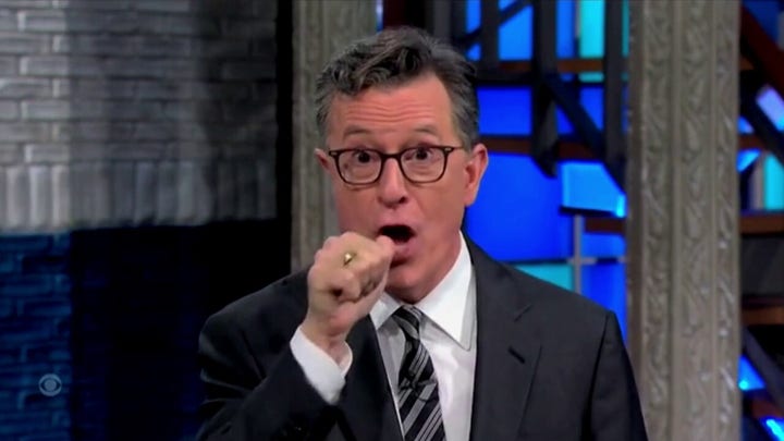 Colbert rips Biden for burdening Harris campaign with 