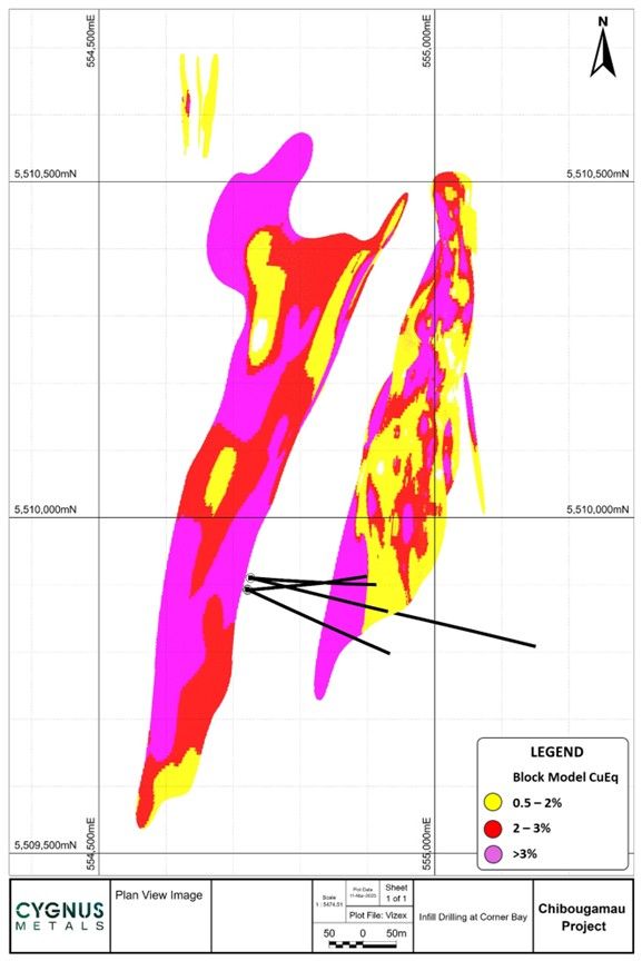 Corner Bay Plan View of Infill Drilling