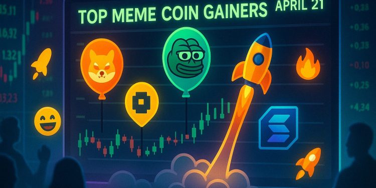 Top Meme Coin Gainers Today – 21 April’s Biggest Movers