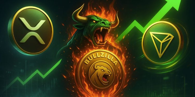 XRP DeFi Upgrades Shake Markets, TRX Rises, and BullZilla Crypto Presale Surges Past $620K