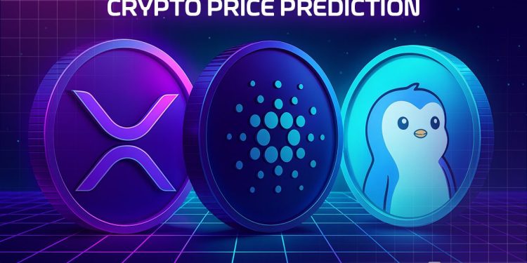 Crypto Price Prediction Today 13 October – XRP, Cardano, PENGU