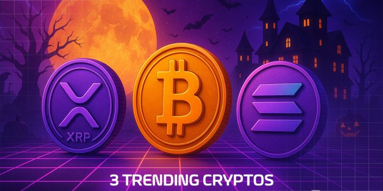 Bullish Signals: 3 Trending Cryptos to Get On Halloween 2025 As Market Turns Red  – XRP, BTC, SOL?