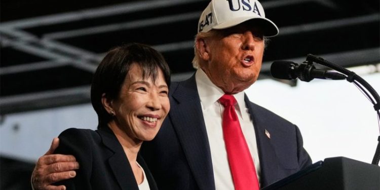 Trump says missiles for Japan’s F-35s will arrive ‘this week’ during visit to USS George Washington