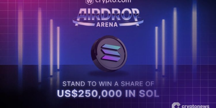 Crypto.com Unveils SOL Airdrop Arena With $250,000 Solana Prize Pool